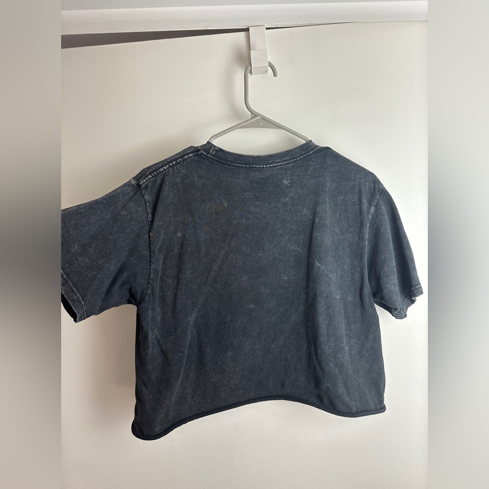 Grey Acid Wash T-Shirt Medium 100% Cotton Vintage Style Washed Tee